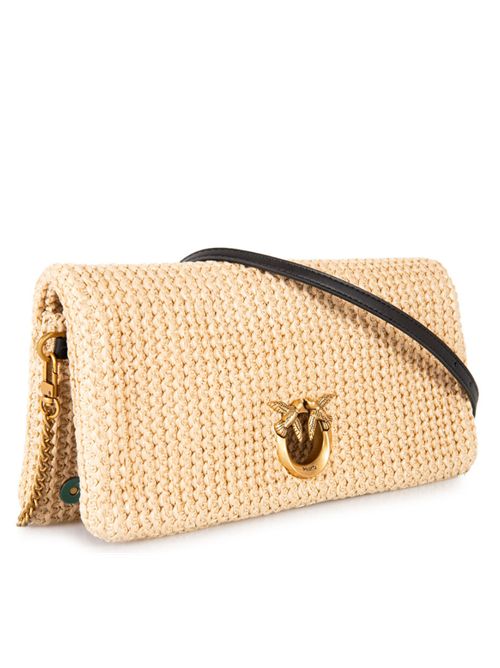 CLICK SOFT HORIZONTAL CLASSIC PINKO | 106022.A391C24Q RAFIA/NERO-ANT. GOLD